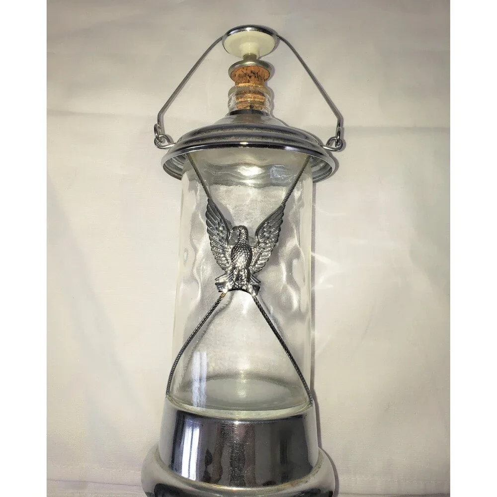 Silver Eagle Musical Decanter Bottle How Dry I Am Vintage 1960s Japan Barware
